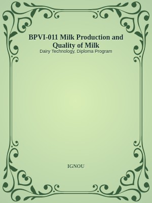BPVI-011 Milk Production and Quality of Milk